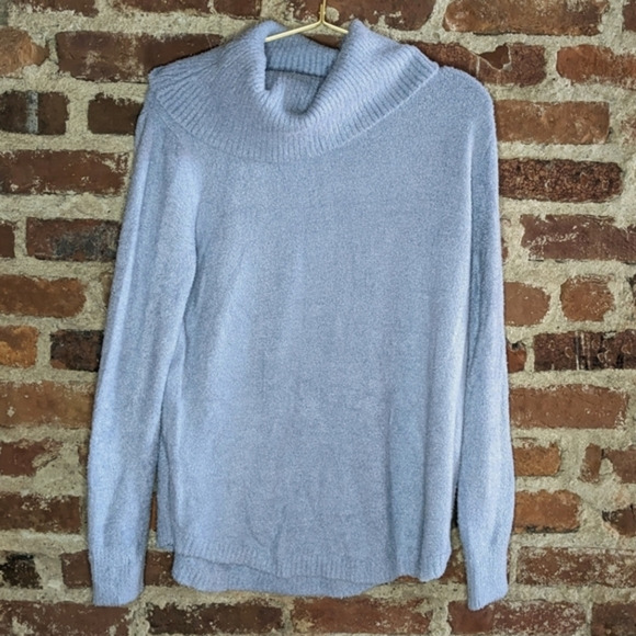 Rachel Zoe Small Blue Gray Pullover Cowl Neck Sweater - Picture 1 of 8
